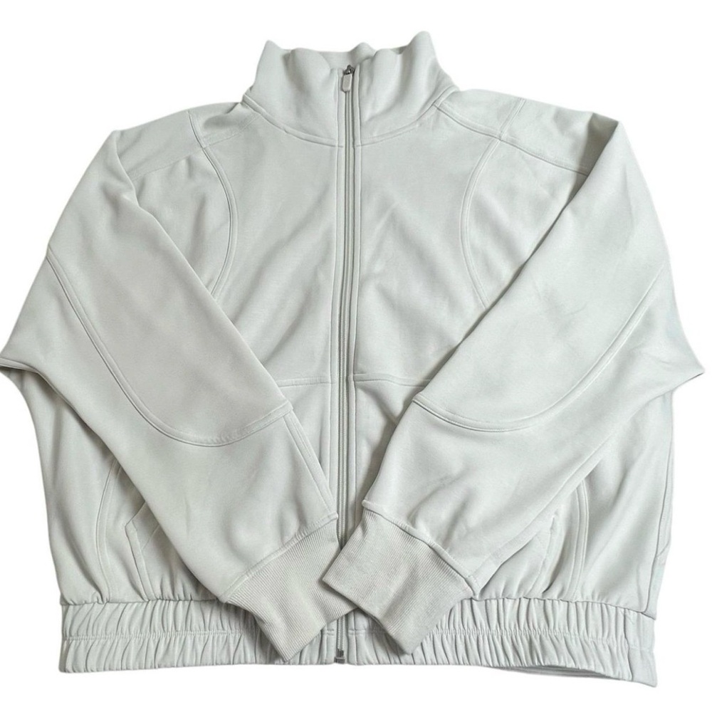 lululemon athletica Light Gray Full-Zip Bomber Jacket